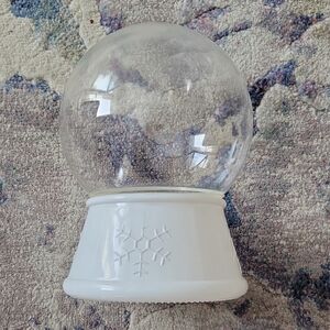 White Snow Globe with Snowflake Design
